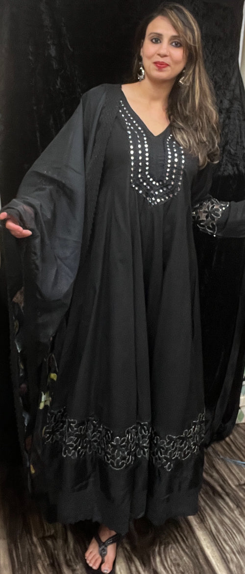 Elegant Cotton Anarkali Dress