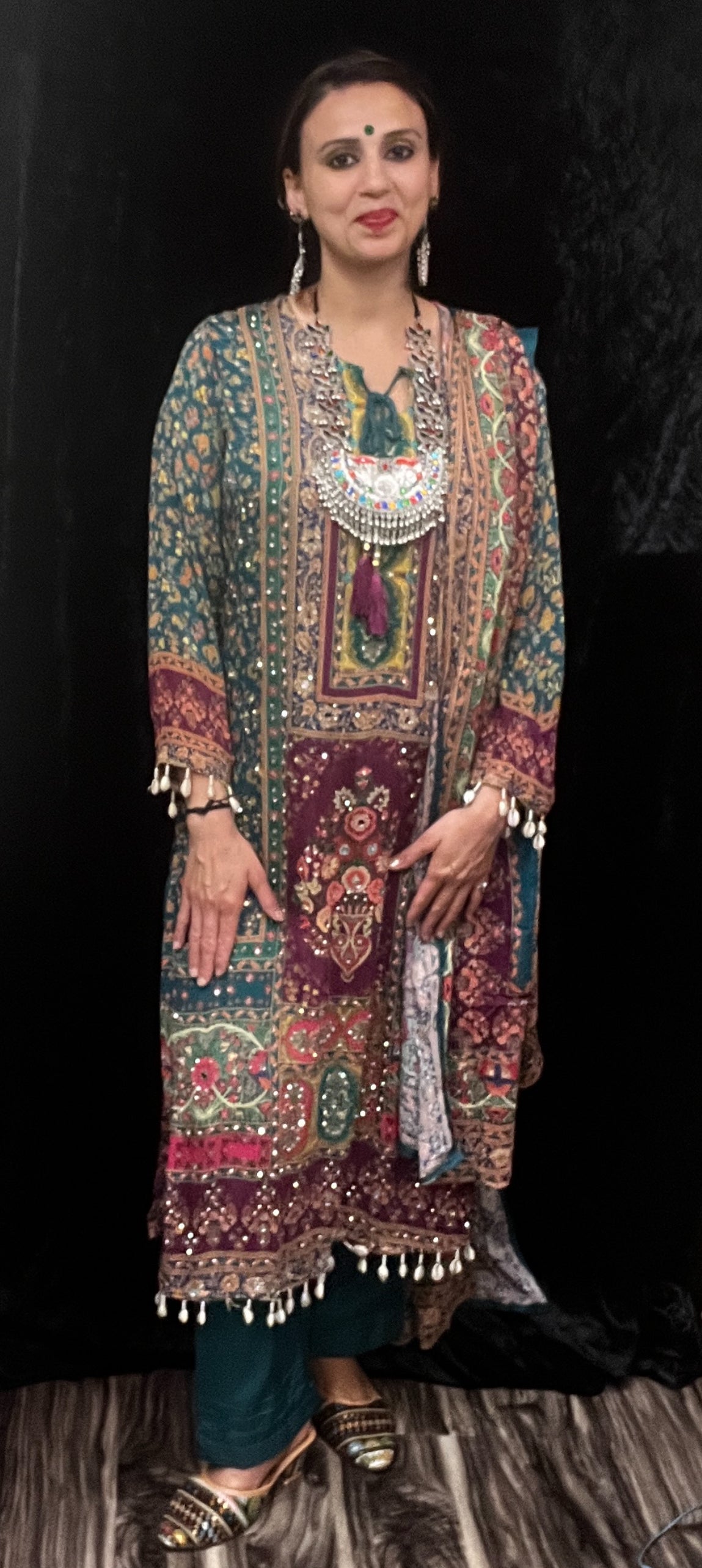Pakistani Style Pure Chinon Suit