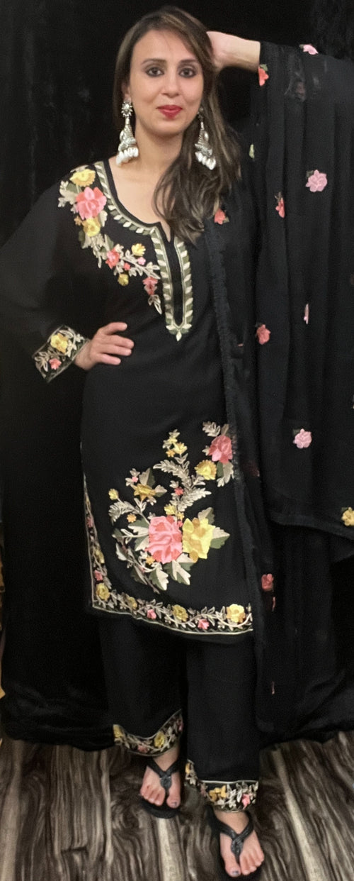 Elegant Ryron Cotton Dress with Embroidery